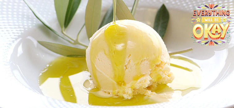 Olive oil ice cream