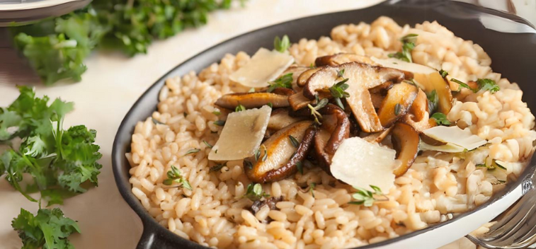 Mushroom Risotto with Olive Oil